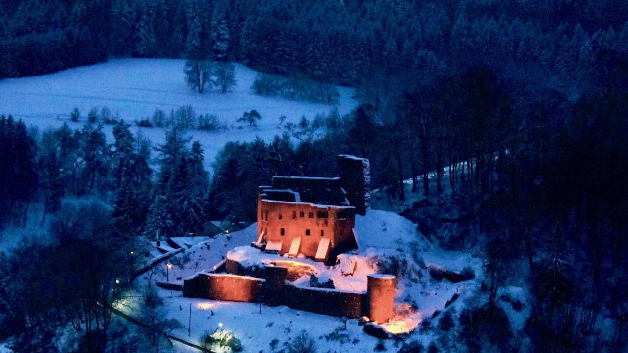 Burg Freienstein Blick 4 Sterne Mit Sauna Gammelsbach Esterno foto